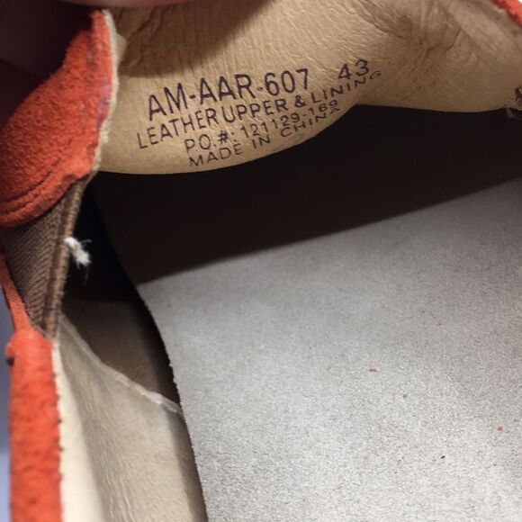 NIB Alegria Aaron Orange Suede Slip On Shoes - Size 43 EU 9.5 US (W US 13) main image 5